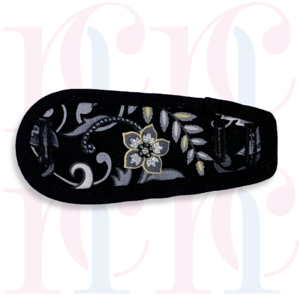 Large Flower Beaded Under-Frame Eyepatch - Image 2