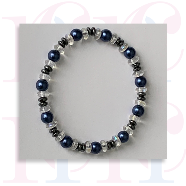 Navy Pearl Bracelet