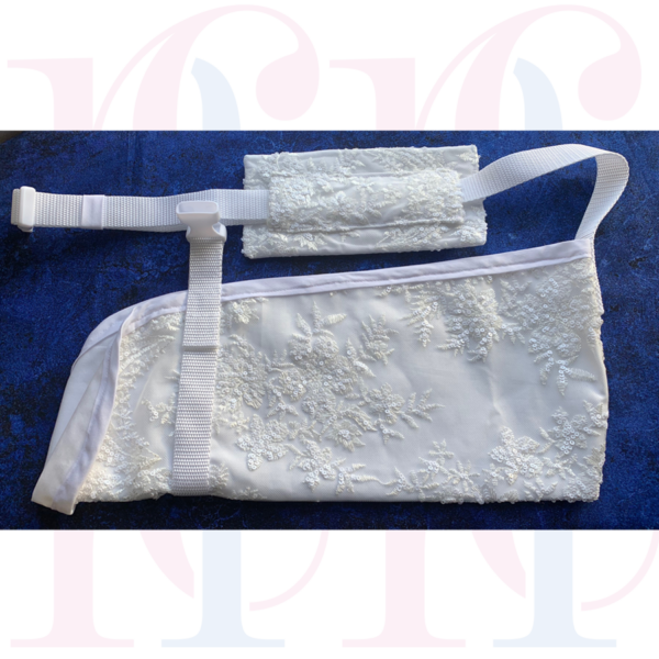 Sparkling White Lace Arm Sling - Image 2